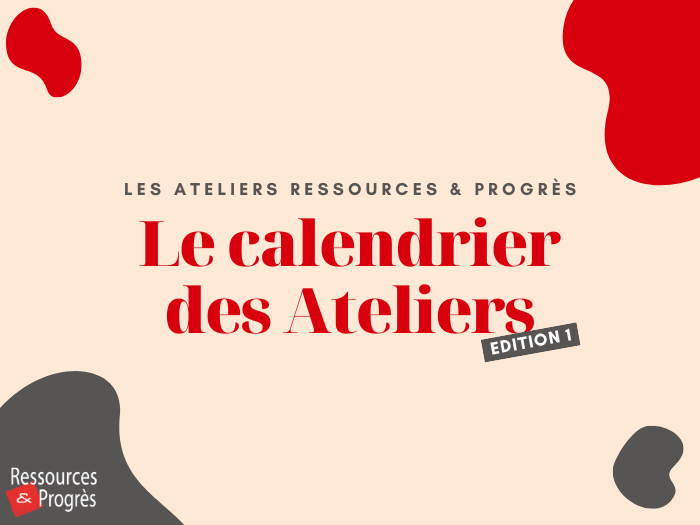 Le calendrier des ateliers (ed 1)